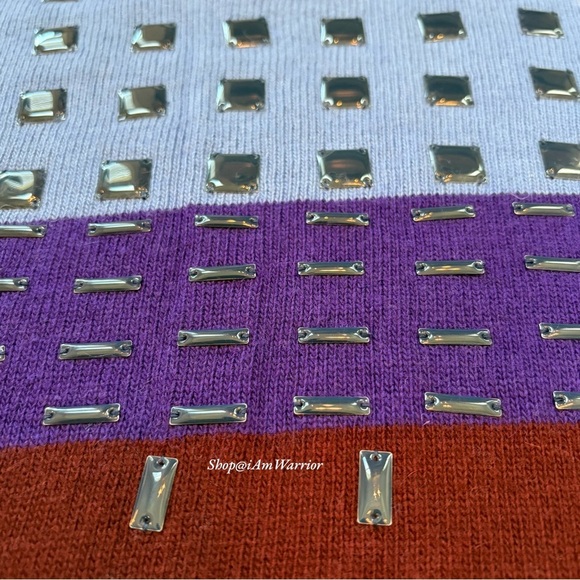 J.Crew Collection enamel embellished color block sweater *shop@iamwarrior - Picture 9 of 11